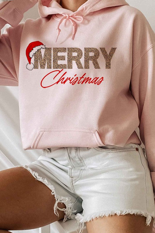 Merry Christmas Graphic Hoodie - Festive Holiday Sweatshirt