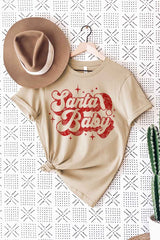 Santa Baby Christmas Graphic T-Shirt - Festive Holiday Tee for Women/Men