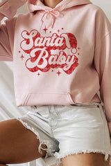 Santa Baby Graphic Hoodie for Christmas - Festive Holiday Apparel