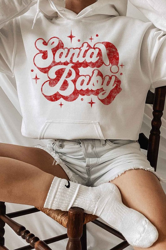 Santa Baby Graphic Hoodie for Christmas - Festive Holiday Apparel