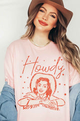 Plus Size Howdy Cowgirl Graphic Tee - T-Shirt