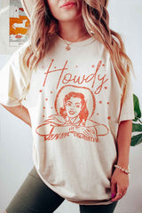 Plus Size Howdy Cowgirl Graphic Tee - T-Shirt