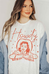 Plus Size Howdy Cowgirl Graphic Tee - T-Shirt