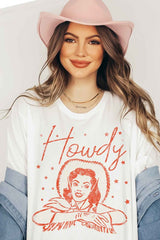 Plus Size Howdy Cowgirl Graphic Tee - T-Shirt