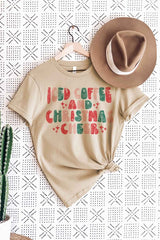 ICED COFFEE CHEERS Graphic T-Shirt - Casual Summer Tee