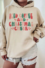 ICED COFFEE CHEERS Graphic Hoodie - Stylish Casual Wear for Coffee Lovers