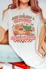 Groovy Little Christmas Tee - Spread Holiday Cheer with Retro Style