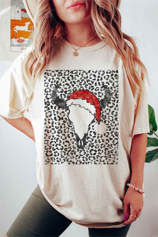 Cattle Christmas Graphic T-Shirt for Men and Women - Holiday Themed Tee