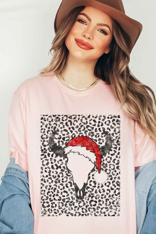 Cattle Christmas Graphic T-Shirt for Men and Women - Holiday Themed Tee