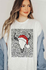 Cattle Christmas Graphic T-Shirt for Men and Women - Holiday Themed Tee