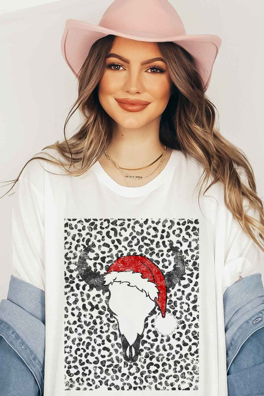 Cattle Christmas Graphic T-Shirt for Men and Women - Holiday Themed Tee