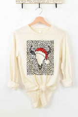 Cattle Christmas Long Sleeve T-Shirt - Festive Graphic Sweatshirt