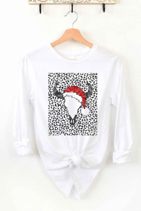 Cattle Christmas Long Sleeve T-Shirt - Festive Graphic Sweatshirt