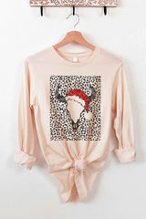 Cattle Christmas Long Sleeve T-Shirt - Festive Graphic Sweatshirt