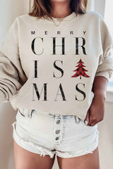 Merry Christmas Graphic Sweatshirt - Festive Holiday Apparel