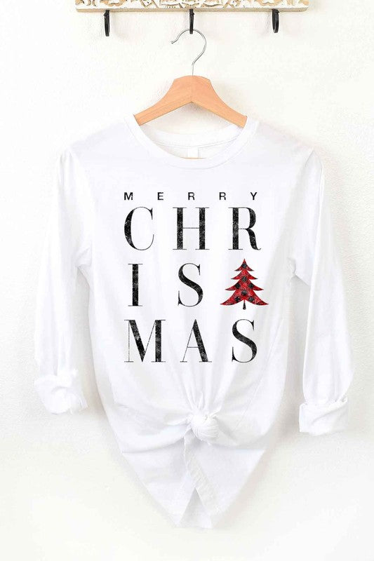 Merry Christmas Long Sleeve Tee - Festive Holiday Shirt for Men and Women