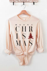 Merry Christmas Long Sleeve Tee - Festive Holiday Shirt for Men and Women