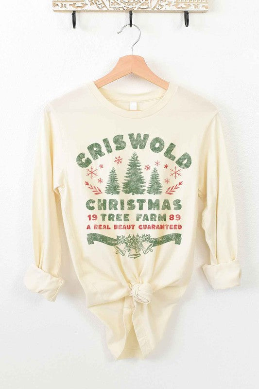 Christmas Tree Farm Long Sleeve T-Shirt for Holiday Celebrations