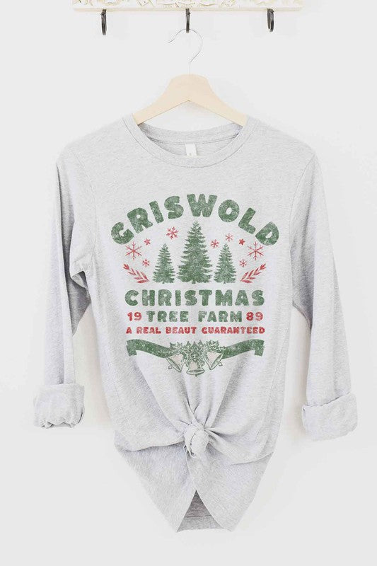 Christmas Tree Farm Long Sleeve T-Shirt for Holiday Celebrations