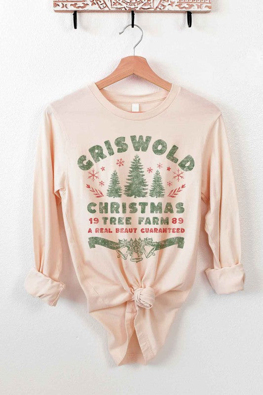 Christmas Tree Farm Long Sleeve T-Shirt for Holiday Celebrations