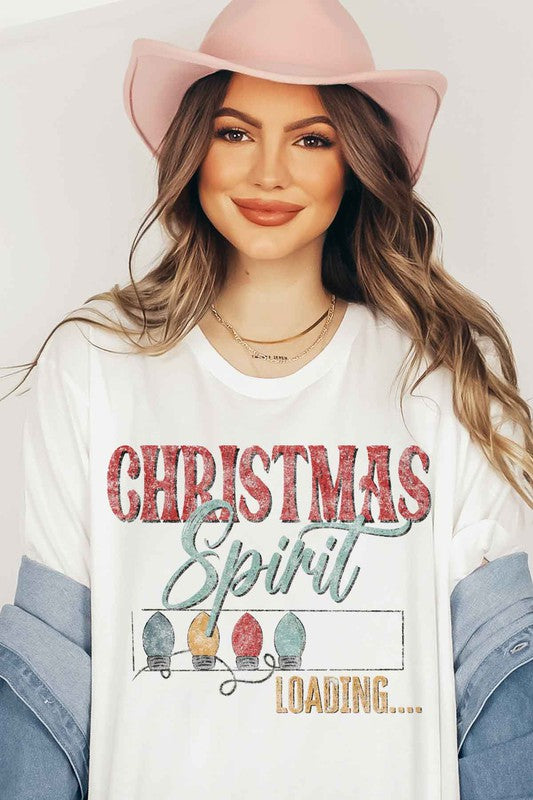 Loading Christmas Spirit Graphic Tee - Festive Holiday T-Shirt