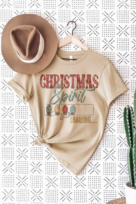 Plus Size Christmas Spirit Graphic Tee - Loading Design