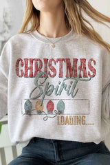 Loading Christmas Spirit Plus Size Sweatshirt for Holiday Cheer