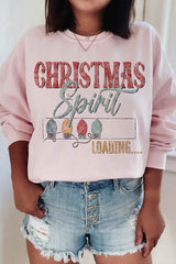 Loading Christmas Spirit Plus Size Sweatshirt for Holiday Cheer