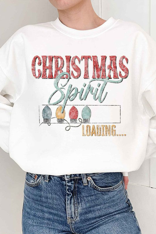 Loading Christmas Spirit Plus Size Sweatshirt for Holiday Cheer