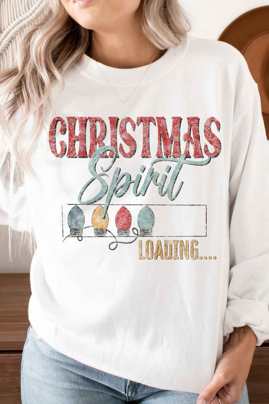 Loading Christmas Spirit Plus Size Sweatshirt for Holiday Cheer