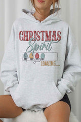 Plus Size "Loading Christmas Spirit" Hoodie - Festive Holiday Sweater