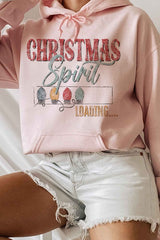 Plus Size "Loading Christmas Spirit" Hoodie - Festive Holiday Sweater