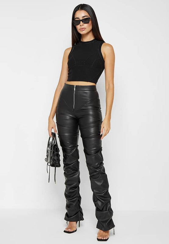 Sultry PU Leather Pants