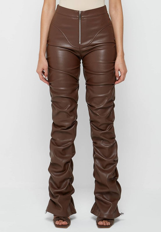 Sleek and Seductive PU Leather Pants