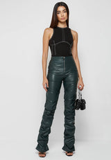 Black PU Leather Pants