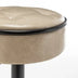 Khaki Faux Leather Bar Stools Set of 2 | Height Adjustable Swivel Counter Stools for Kitchen & Living Room - Minihomy