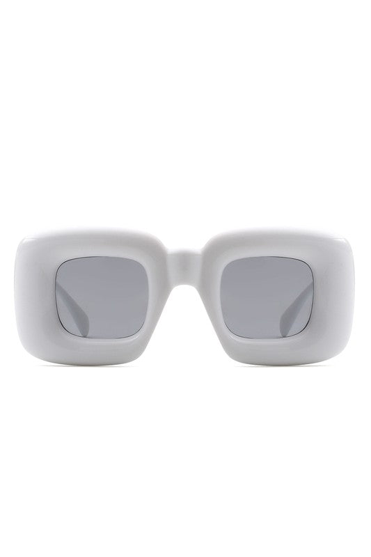 Chic Chunky Square Sunglasses - Irregular Design, Fashionable Eyewear