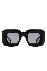 Chic Chunky Square Sunglasses - Irregular Design, Fashionable Eyewear