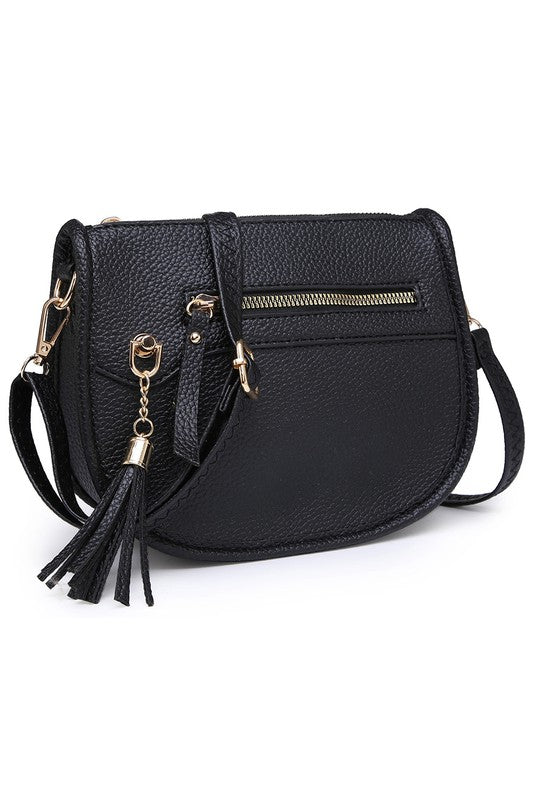 Stylish Saddle Crossbody Bag - Leather & Vegan Options