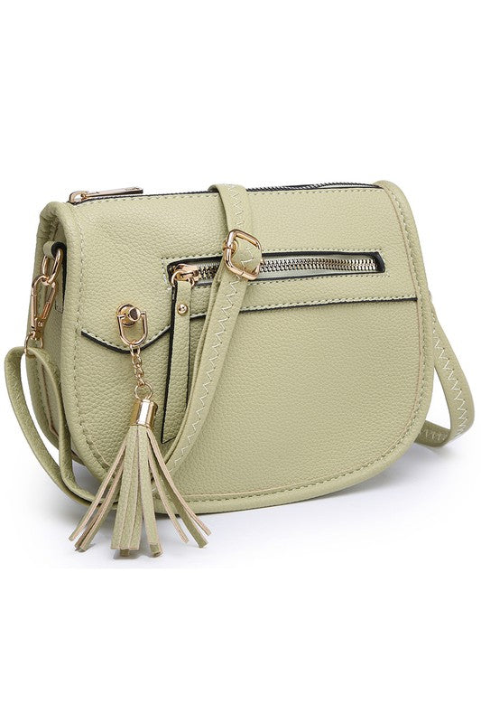 Stylish Saddle Crossbody Bag - Leather & Vegan Options