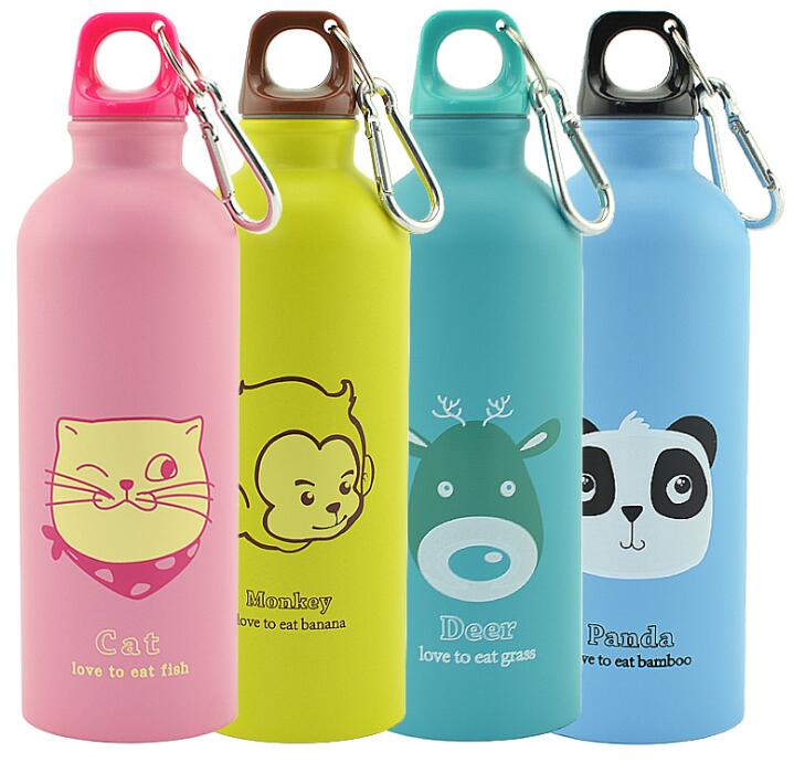 500ml Cartoon Animals Water Bottle Portable Sports Bottle