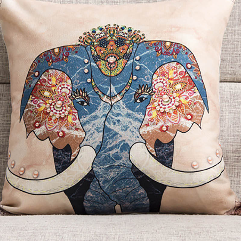 Elephant pillow cushion cover