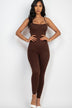 Criss-Cross Open Back Bodycon Jumpsuit - Minihomy