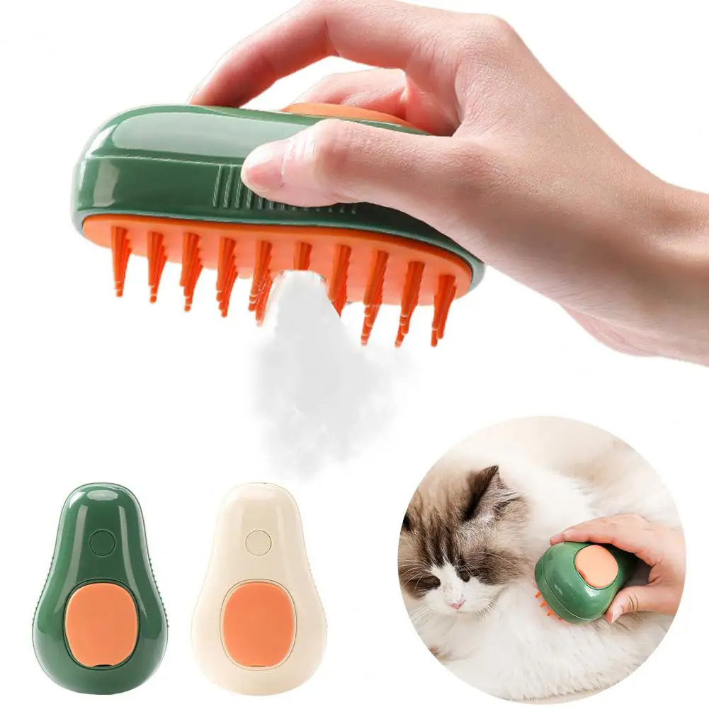 Steamy Cat Brush - Electric Self-Cleaning Grooming Comb for Cats and Dogs