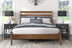 Chestnut California King Platform Bed | Transitional Style Bedroom Furniture - Minihomy