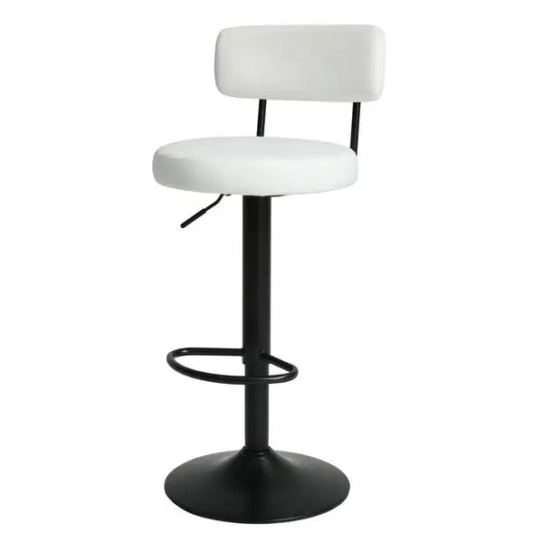 Modern Bar Stools Set of 2: Adjustable Height Swivel Counter Stools - Minihomy