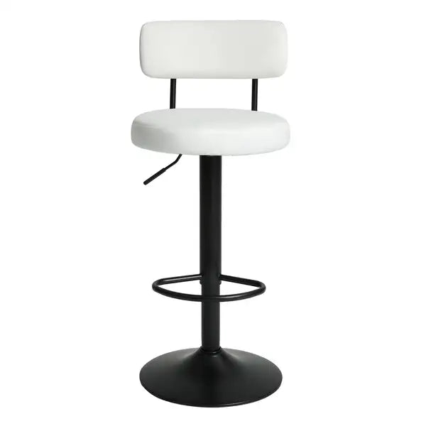 Modern Bar Stools Set of 2: Adjustable Height Swivel Counter Stools - Minihomy