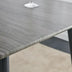 Gray Wood Grain Dining Table & 4 Modern Medieval Chairs with Cushions - DT-1226, B0501A - Minihomy