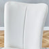 2-Piece Modern Dining Chairs Set - White PU Seat, Silver Metal Legs - Office, Restaurant, Living Room - C-008 - Minihomy