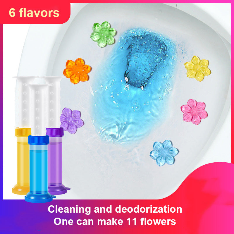 Flower Aromatic Toilet Gel Cleaner - Deodorizer & Freshener - 11 Scents - Removes Odors & Leaves No Traces